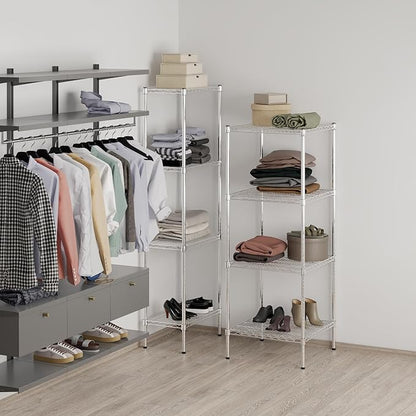 24" Deep x 24" Wide x 64" Height Wire Shelving Kit | 4-Tier | NSF Commercial Storage Rack Unit