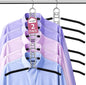 Clothes Hangers Space Saving, Newly Upgraded Detachable Shirt Hangers, 6-Tier Foldable Coat Hanger with 360° Swivel Hook for Closet Organizers and Storage Shirt,Sweater,Suit - 2 Pack, Patent Pending