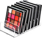 JessLab Eyeshadow Palette Makeup Organizer, Acrylic 7-Section Divided Make up Organizers and storage for Bathroom Vanity Countertop, Transparent, S