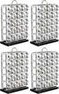 Amazon Basics 20 Jars Spice Organizer Rack, Silver (Pack of 4)