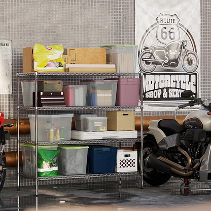 24" Deep x 54" Wide x 54" Height Wire Shelving Kit | 4-Tier | NSF Commercial Storage Rack Unit