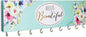 SANY DAYO HOME Wall Mount Necklace Holder Organizer with 9 Jewelry Hooks for Ring, Hair Bow, Headband, Purse - Wall Decor for Girls Room - Hello Beautiful