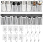 2 Pack RV Shoe Storage with Sticky Adhesive Tape, 16 Large Pocket Wall Mounted Entryway Shoes Rack, Narrow Space Saving Closet Organizers for Lightweight Shoes RV & Camper Essentials