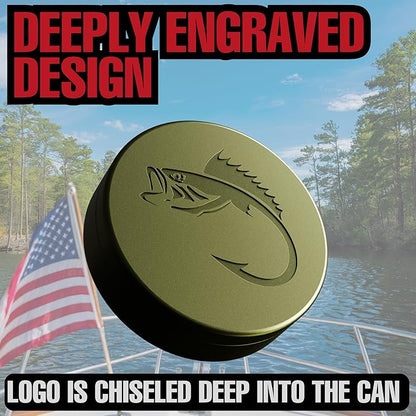 ZPACK Zyn Metal Can | Metal Pouch Can | Bass | Premium Aircraft-Grade Aluminum Container with Magnetic Closure | Slim EDC Pocket Tin | Carved Engraved Design | (Forest Green)