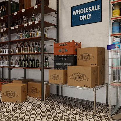 21" Deep x 36" Wide x 14" Height Wire Shelving Kit | 1-Tier | NSF Commercial Storage Rack Unit