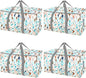 BALEINE 4-Pack Oversized Moving Bags with Reinforced Handles, Heavy-Duty Storage Tote for Clothes, Moving Supplies (Mosaic, 4-Pack)