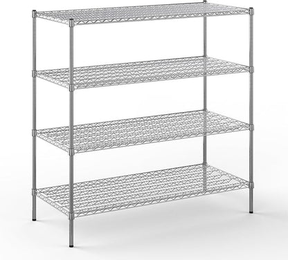 24" Deep x 54" Wide x 54" Height Wire Shelving Kit | 4-Tier | NSF Commercial Storage Rack Unit