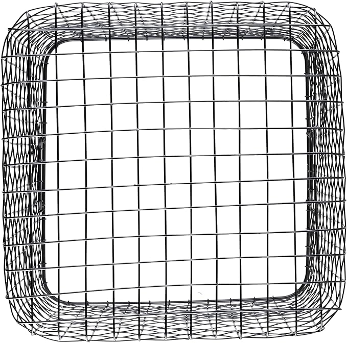 G.E.T. WB-301-MG Heavy Duty Iron Wire Utility Storage Basket, Square, 16.5" x 16.5" x 25"