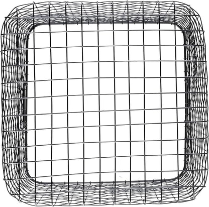 G.E.T. WB-301-MG Heavy Duty Iron Wire Utility Storage Basket, Square, 16.5" x 16.5" x 25"