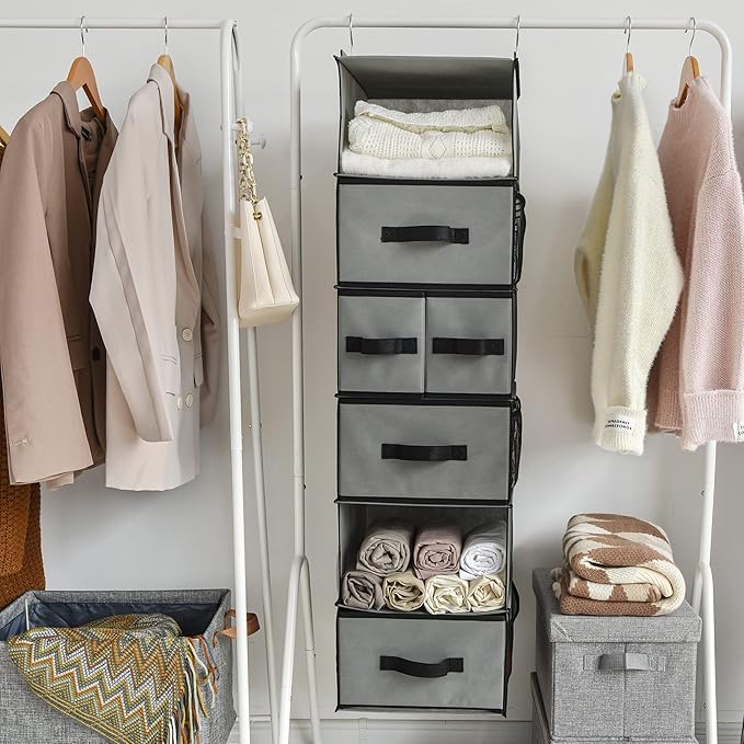 GRANNY SAYS Bundle of 1-Pack Closet Door Organizer & 3-Pack Storage Containers for Organizing