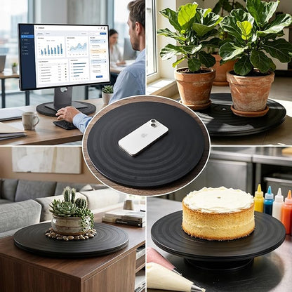 HSTECH 14 Inch Heavy Duty Rotating Swivel Stand - Lazy Susan with Steel Ball Bearings for Model Base/Rotating Plants/Crafts Stand Monitor/TV/Monitors/Potted Plants (360˚ Rotation)