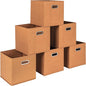 Household Essentials Fabric Storage Bins 6 Piece Set, Terracotta Color