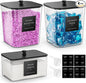 Moforoco 3 Pack Laundry Pods Container, Clear Laundry Room Organization Containers,Large Detergent Powder Storage, Black Wooden Lids & Labels, Acrylic Pods Holder