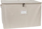 Covermates Platter Storage Box – Serveware & China Storage Container with Dual Zippers, ID Window, Reinforced Handles & Structured Walls for Platter, Dish & Serving Tray Protection, Beige Heather