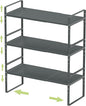 Jojocross Expandable Stackable Spice Rack Cabinet Shelf Organizer in Cabinets Shelves Kitchen Cupboard Organization Stack up Racks Pantry Countertop Storage (Gun-Gray, Large 3 Packs G)