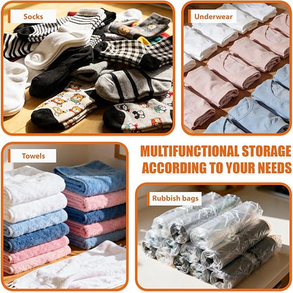 Hanging Sock Organizer, 3 Pack Mesh Storage Bags with Top & Bottom Access, Holds 7-10 Pairs, Closet Organizer for Underwear, Scarves, & Small Items