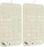 1 Pack Hanging Jewelry Organizer 80-Pocket Dual-sided Jewelry Storage for Earring Necklace Bracelet Ring Travel Holder, Beige