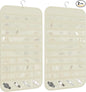 2 Pack Hanging Jewelry Organizer 80-Pocket Dual-sided Jewelry Storage for Earring Necklace Bracelet Ring Travel Holder, Beige