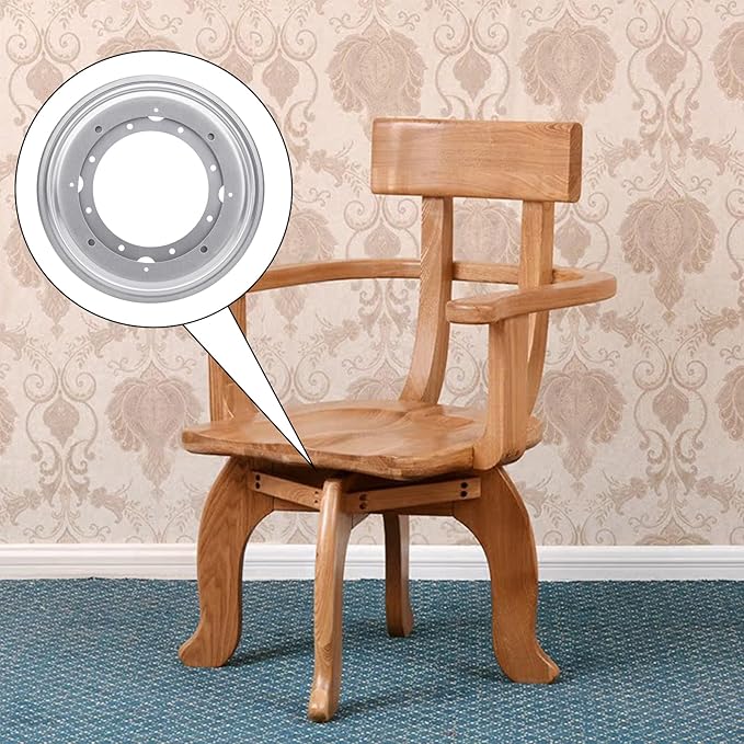 9" Round Lazy Susan Turntable Bearing Plate 5/16”Thick Lazy Susan Hardware, Rotating Swivel Plate with 750 lb Load Capacity, Lazy Susan Turntable Base for Table, Serving Tray, Kitchen