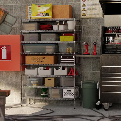 21" Deep x 48" Wide x 74" Height Wire Shelving Kit | 8-Tier | NSF Commercial Storage Rack Unit
