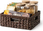 GRANNY SAYS Wicker Basket for Organizing, Wicker Storage Baskets for Shelves, Woven Baskets for Pantry Storage, Decorative Basket, Brown, 1Pack