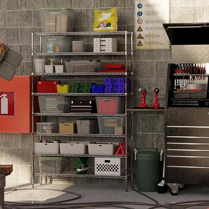 14" Deep x 54" Wide x 86" Height Wire Shelving Kit | 8-Tier | NSF Commercial Storage Rack Unit