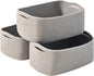 ICERZCZ Small Grey Baskets for Organizing, Gray Storage Basket for Shelves, Woven Baskets for Storage, Small Organizer Basket for Décor Gifts, 13"×8.5"×5.1" (3 Packs) Grey