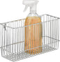 iDesign Classico Steel Wire Over-The-Cabinet Door Hanging Storage Basket - 5.2" x 11.4" x 13.4", Chrome