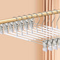 Pants Hangers with Clips for Women 20 Pack 16Inch Adjustable Heavy Duty Space Saving Skirt Hangers Non-Slip Trousers, Jeans Clothes,Shorts White