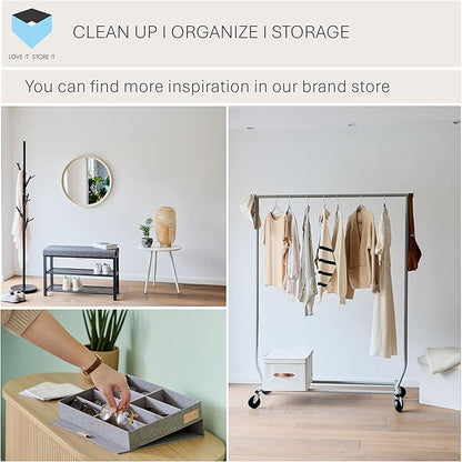 Love it Store it Metal Shoe Rack - Slim Open Shelf for up to 10 Pairs of Shoes - Extendable Stackable Very Stable - Chrome