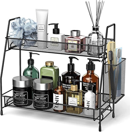 SPISPI Bathroom Organizer Countertop, Spice Rack Organizer for Cabinet,Bathroom Counter Organizer, Kitchen Countertop Organizer