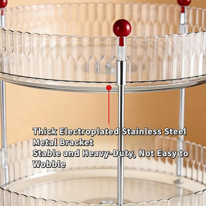 2Tier Transparent Rotating Skin Care Perfume Organizer Dresser Living Room Kitchen Storage Display Shelf