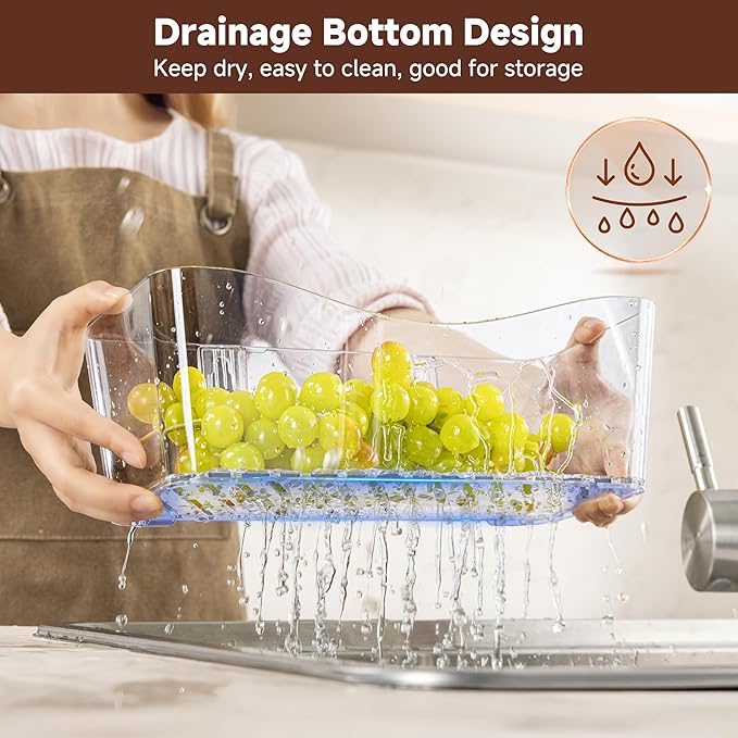 4-Pack Large Cabinet Door Organizer, 11.4" Adhesive Wall Mounted Pantry Organizers and Storage, Space Saving, Drain Bottom, No drill, Clea Storage Caddy Baskets for Kitchen, Bathroom, Under Sink