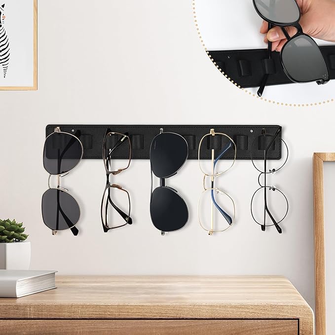 Sunglass Organizer Wall Mounted Glasses Holder, Entryway sunglasses rack Effortlessly Elevate Your Eyewear Storage