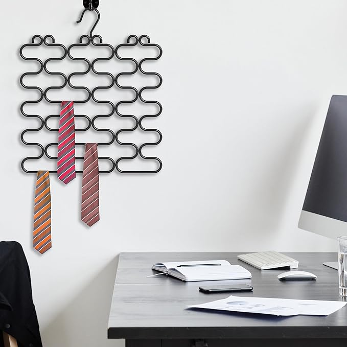 Deco Brothers Scarf Hanger for Closet, 23 Loop, Black
