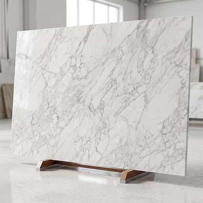 YKAJO Oval Real Marble Tray for Bathroom Kitchen Counter Stone Decorative Vanity Tray for Dresser Perfume Heavy Catchall Organizer for Soap Jewelry (Carrara White, 11.8" x 5.9")