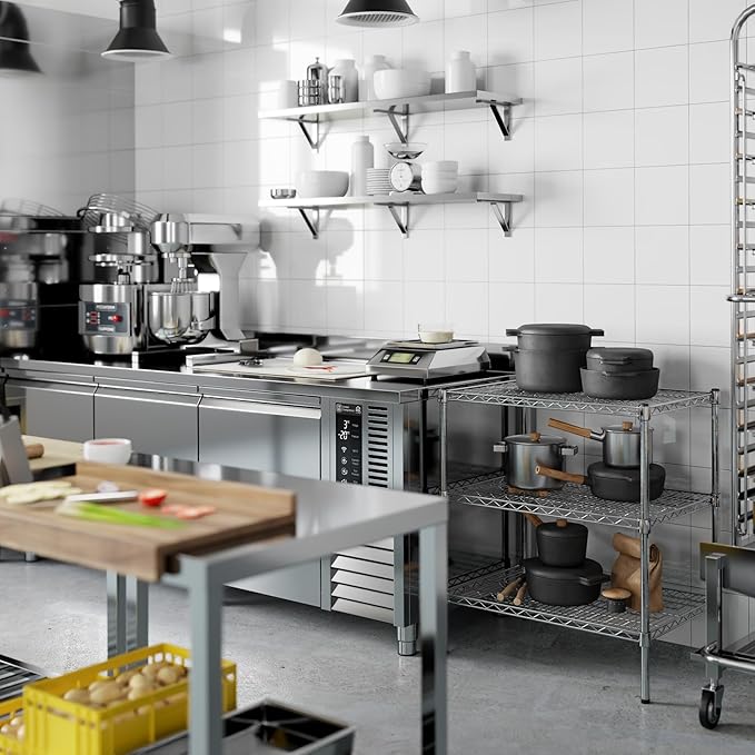 21" Deep x 30" Wide x 34" Height Wire Shelving Kit | 3-Tier | NSF Commercial Storage Rack Unit