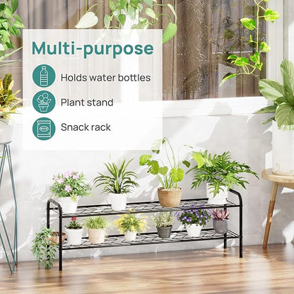 viewcare 2-Tier Shoe Rack for Closet, Extra Long Shoe Rack for Entryway & Garage, Sturdy Metal Construction, Shoe Organizer Holds 9-13 Pairs