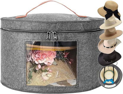 Hat Storage Box,Hat Boxes for Women Storage,Cowboy Hats Holder for Travel,Wide Brims Hat Carrier Case,Stuffed Animal Toy Organizer,Hat Box Closet Organizers and Storage,Hat Boxes for Men