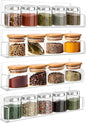 10 inch Spice Rack Wall Mounted,4 Pack Spice Organizer Shelf for Stove Cabinet Pantry Door, Adhesive or Screw Hanging Wall Spice Shelf Storage Holder in Kitchen and RV - Clear Color