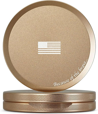 Metal Pouch Can | Slim Aluminum Container for Pouches | Airtight O-Ring Moisture & Odor Proof EDC Pocket Tin | Insignia Edition (Slim, Rose Gold)