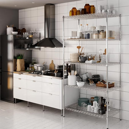 24" Deep x 42" Wide x 86" Height Wire Shelving Kit | 5-Tier | NSF Commercial Storage Rack Unit