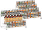 Spice Rack Organizer for Cabinet, 4 Tiered Spice Rack Organizer, Tiered Adjustable Spice Shelf for Kitchen (White-2Pcs)