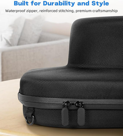 Hat Case for Cowboy Travel Extra Large, Waterproof Hard Box Can Storage for Fedora Panama Tweed Cap Holder Organizer Carrier with Adjustable Carry Strap, Men's Western Gifts, Large Red Interior