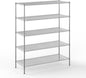 24" Deep x 60" Wide x 74" Height Wire Shelving Kit | 5-Tier | NSF Commercial Storage Rack Unit