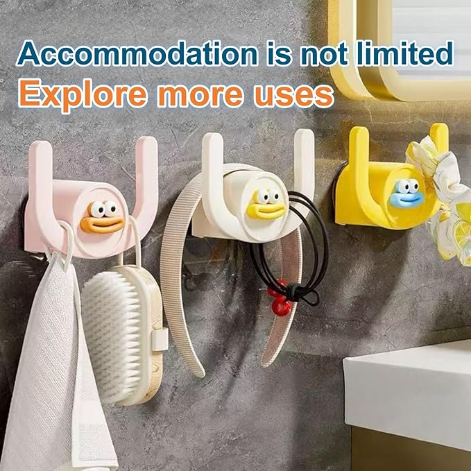 ANIS·KEAAR 2PCS 2026 Cartoon Duck-Mouth Slipper Hanger - No-Drill Wall-Mounted Storage Hook, High Load-Bearing, Detachable & Washable Slipper Organizer for Bathroom Entryway Home