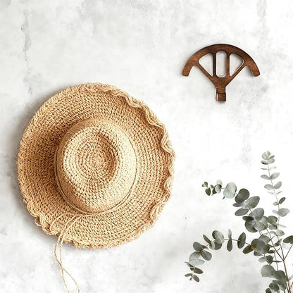 Wall Mounted Denim Hat Rack, Adjustable Shape Retention Hat Rack, Wooden Wall Mounted Hat Display Rack for Cowboy Hats and Baseball Caps (2 Sets)