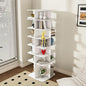 Rotating Shoe Rack Tower, 360-Degree Circular Storage Organizer for Shoes and Handbags, Vertical Space-Saving Cabinet for Entrance Hall, Independent Rotating Shoe Shelf