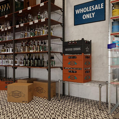 14" Deep x 30" Wide x 14" Height Wire Shelving Kit | 1-Tier | NSF Commercial Storage Rack Unit