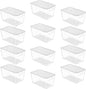 Vtopmart 12 Pack Clear Stackable Storage Bins with Lids, Medium Plastic Containers with Handle for Pantry Organizer and Storage,Perfect for Kitchen,Fridge,Cabinet, Closet,Bathroom Organization